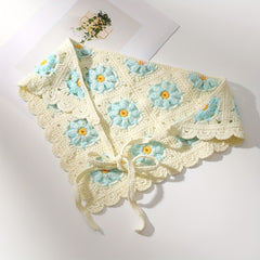 Daisy Crochet Bandana Triangle Headband for Women Girls