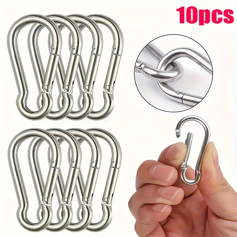 10pcs Alloy Hanging Buckle Carabiner for Outdoor Camping Hiking