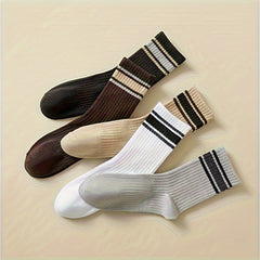 10 Pairs Striped Sports Socks for Women