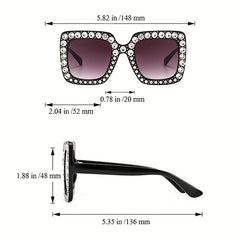 Rhinestone Gradient Sunglasses UV400
