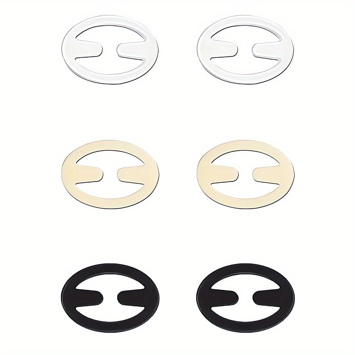 12pcs Invisible Bra Strap Clips Non-slip Buckles for Braless Look