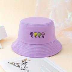 Melting Face Printed Bucket Hat Unisex Fisherman Cap