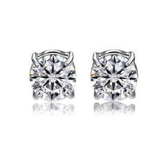 Stainless Steel Magnetic Stud Earrings CZ Magnet 6 8MM Christmas