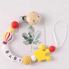 Silicone Hot Air Balloon Pacifier Clip Anti-drop Chain Holder