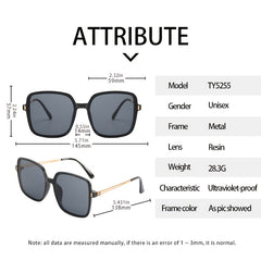 70s Vintage Oversized Sunglasses Women Men With Zipper Box