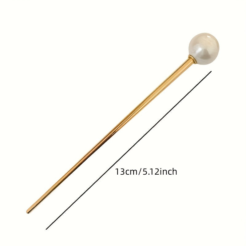 Faux Pearl Hairpin Hair Stick Metal Style Hairpin Hair Accessories