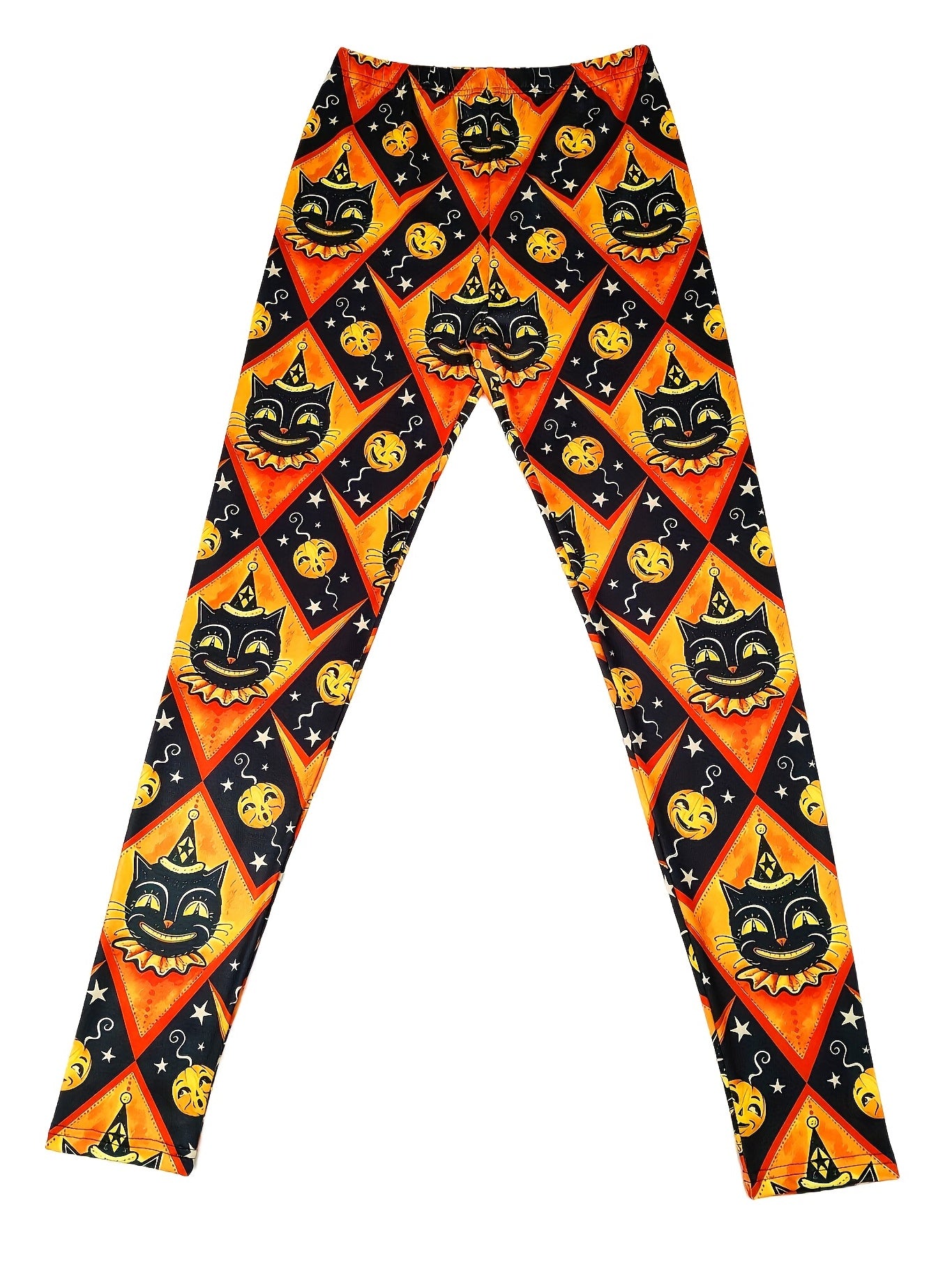 Halloween Print Skinny Leggings Elastic Waist Stretchy Leggings