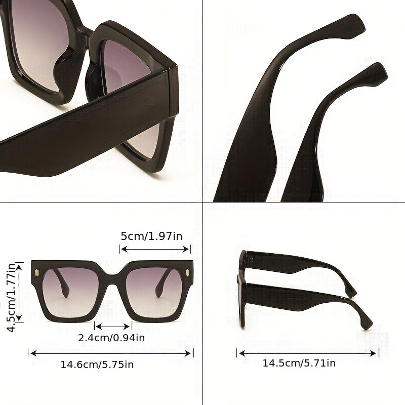 Vintage Big Square Frame Sunglasses Sunshade Oversized