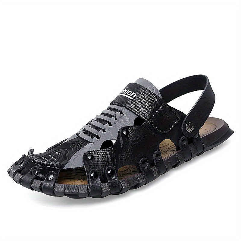 Men's Casual Driving Sandals Non slip Rubber Sole Shoes
