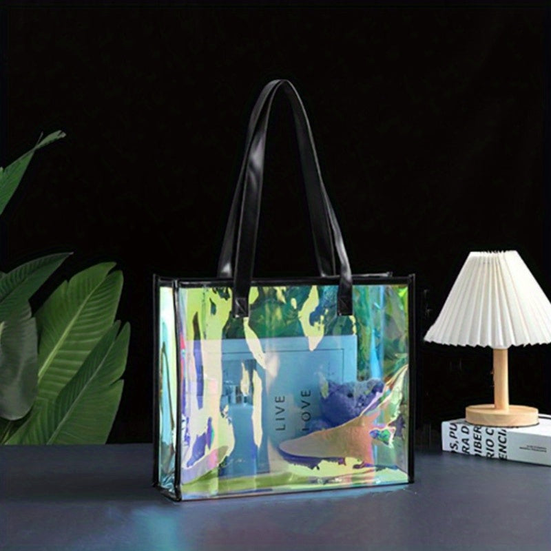 Laser Illusion Tote Bag Stylish Makeup Storage Bag