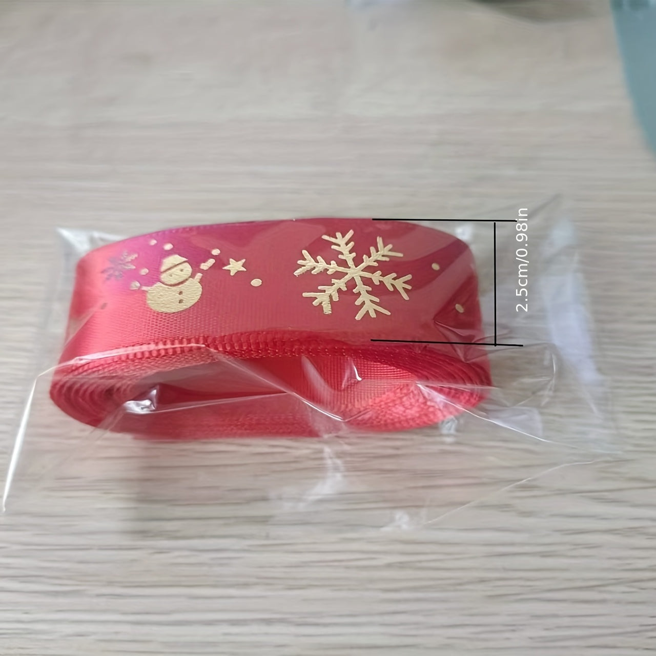 5m Christmas Gift Ribbon Bronzing Diy Decoration Silk Ribbon Flower Art