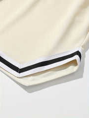 Men's Streetwear Letter Drawstring Shorts for Workout Fitness Summer