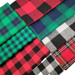 8pcs Plaid Fabric Christmas Set DIY Patchwork Clothing 19 7in 15 7in