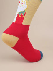 10 Pairs Christmas Print Socks Women's Mid Tube Stockings Hosiery