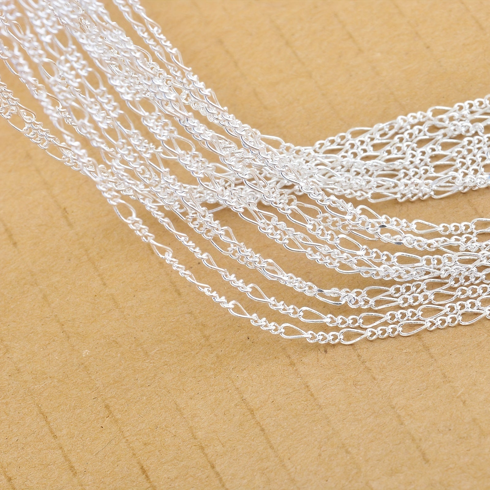 925 Sterling Silver Plate Chain Collar Necklace for DIY Jewelry