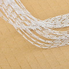 925 Sterling Silver Plate Chain Collar Necklace for DIY Jewelry