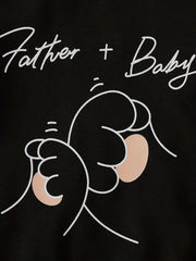 Father Baby 2pc Boys Cartoon Crew Neck Sweatshirt & Pants Set