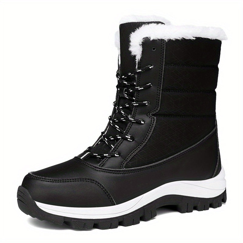 Winter High Top Snow Boots Plus Velvet Warm Outdoor Anti-skid Women's Boots