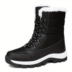 Winter High Top Snow Boots Plus Velvet Warm Outdoor Anti-skid Women's Boots