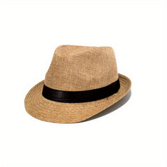 Women's Curved Brim Vintage Sun Hat Western Fedora Cap