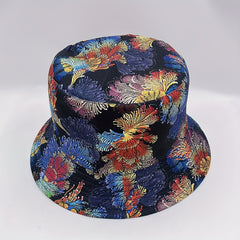 Coral Print Reversible Bucket Hat Cotton Basin Hat for Men Women