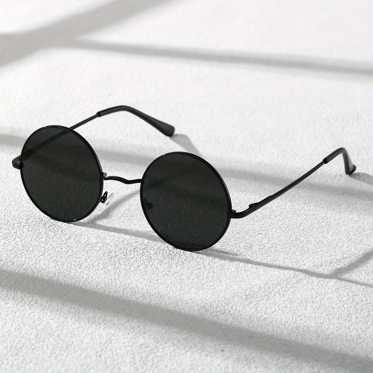 Men's Round Frame Sunglasses Classic Casual Style