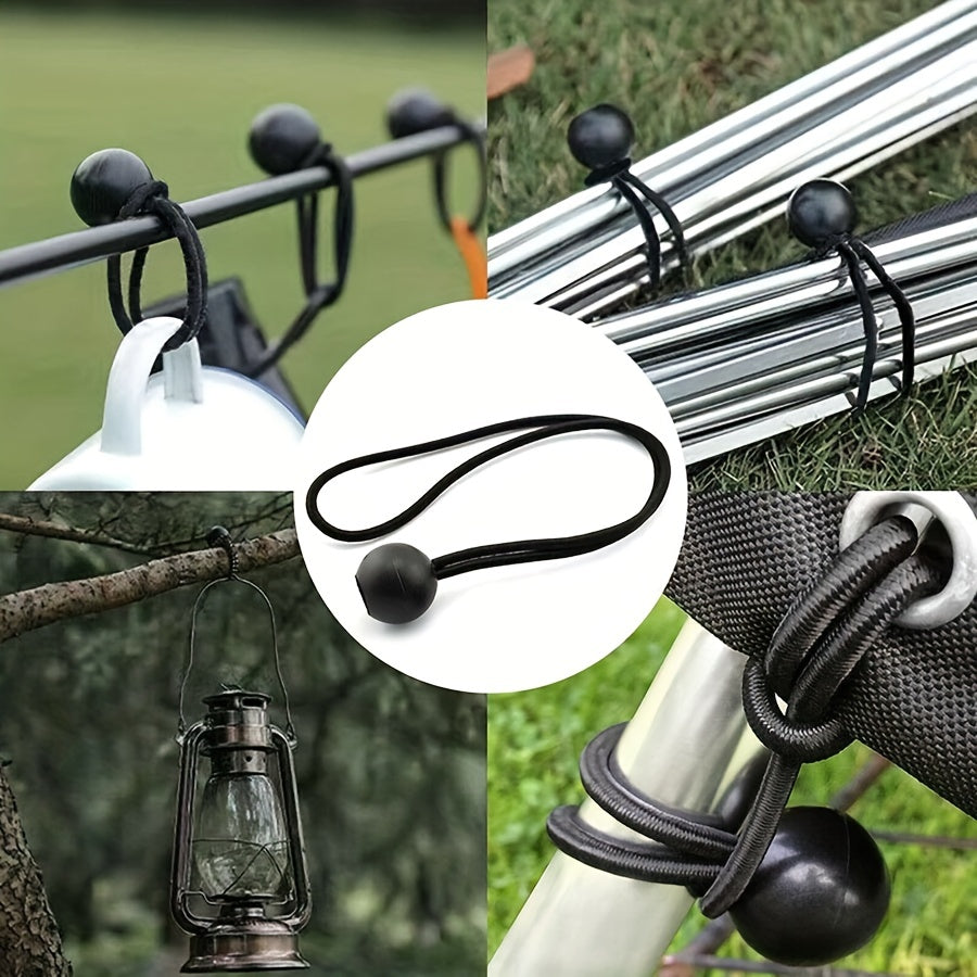 10 20 50pcs Ball Bungee Cords Plastic Ball Rope Outdoor Camping Tent Fixed