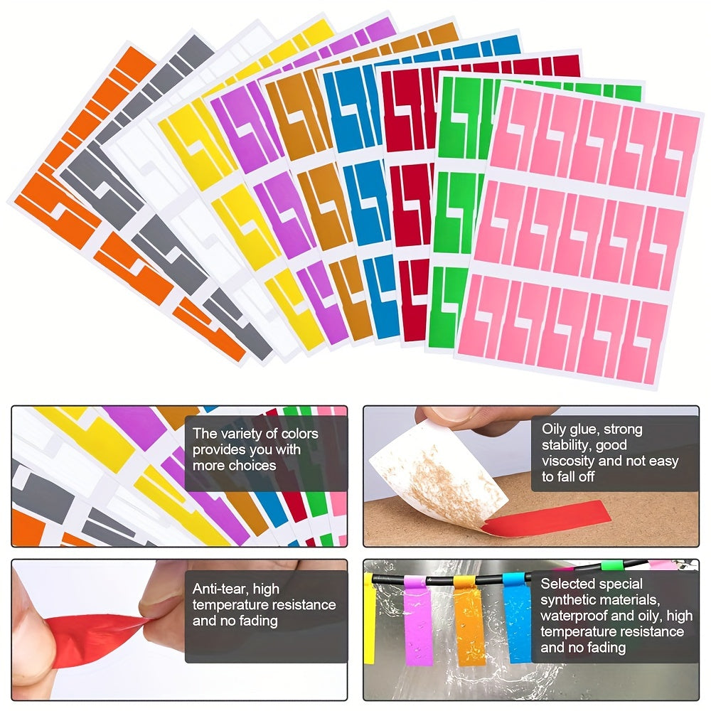 240pcs Cable Labels Cord Labels 8 Labels Wire Labels For Cable Management
