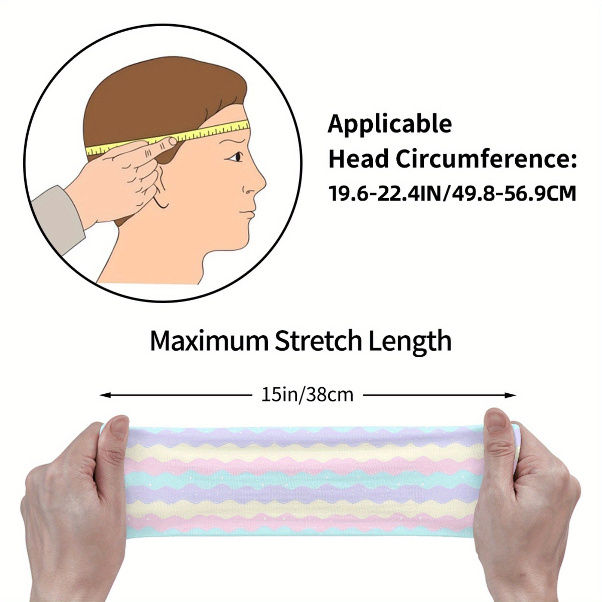 Rainbow Stripes Headband, Breathable & Comfortable, Pastel Colors