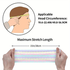 Rainbow Stripes Headband, Breathable & Comfortable, Pastel Colors
