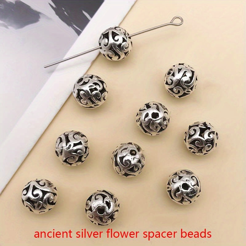10pcs Flower Butterfly Heart Spacer Beads for DIY Jewelry Making