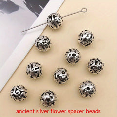 10pcs Flower Butterfly Heart Spacer Beads for DIY Jewelry Making