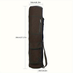Yoga Mat Canvas Bag with Water Bottle Pocket