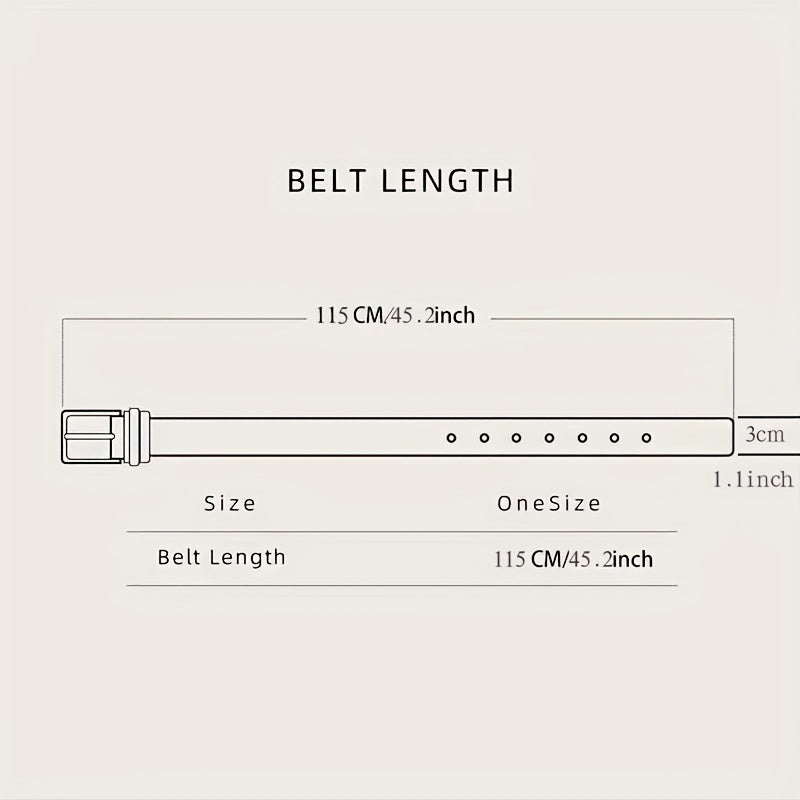 Long Belt With Pin Buckle Casual Fashionable & Versatile