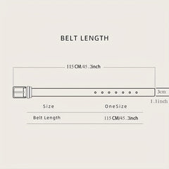 Long Belt With Pin Buckle Casual Fashionable & Versatile