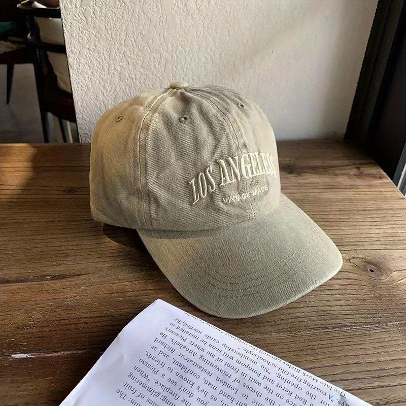 LA Embroidered Distressed Baseball Cap Adjustable Dad Hat