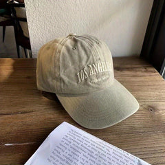 LA Embroidered Distressed Baseball Cap Adjustable Dad Hat