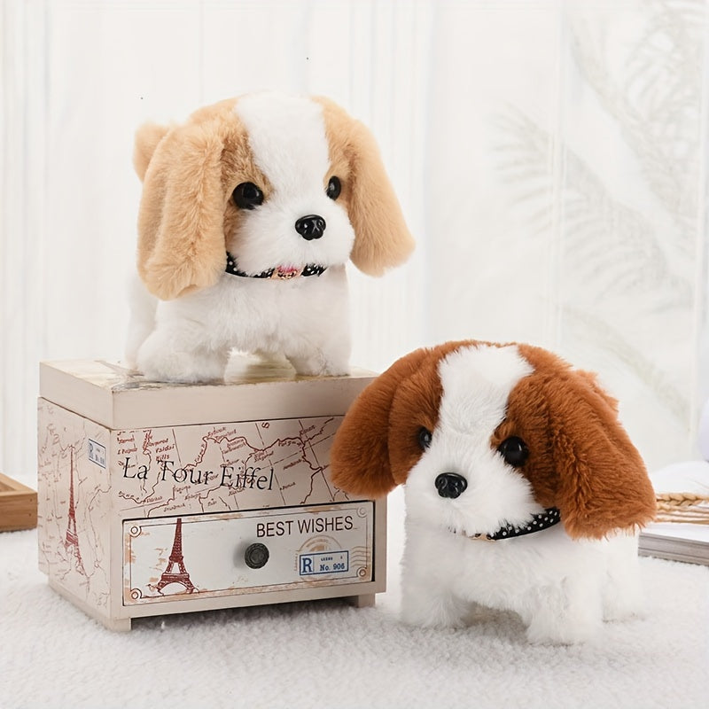 Plush Puppy Dog Electronic Toy Walking Barking Tail Wagging