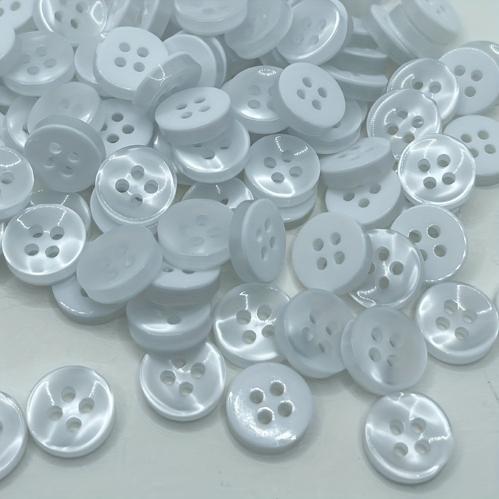 50pcs 4 Holes Shirt Buttons Apparel Sewing Accessories Size 1