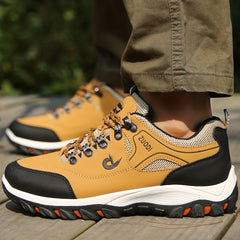 Men's Lace Up Durable Hiking Shoes for Outdoor Activities