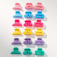 18PCS Rubber Frosted Square Hair Claw Hair Clip Hair Accessory