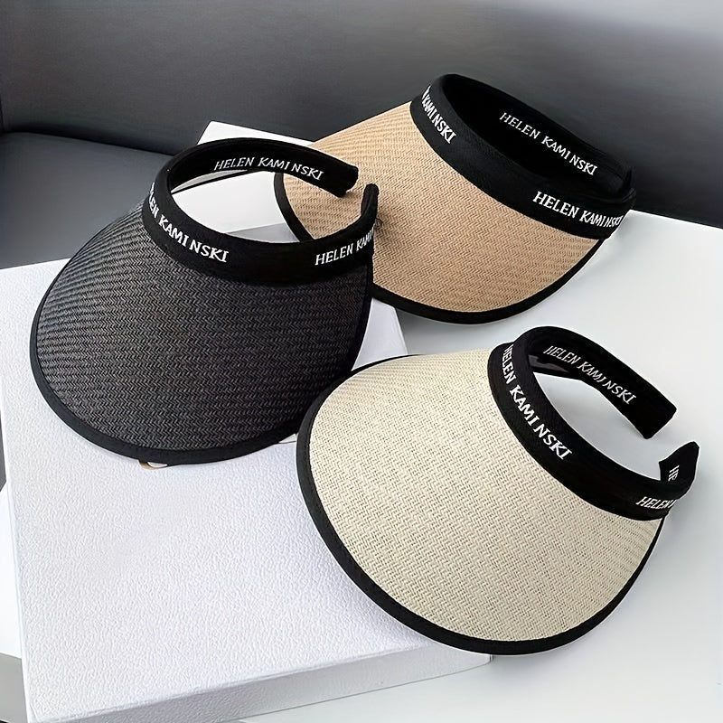 Women Sunshade Visor Hat Wide Brim UV Protection Travel Beach Hat