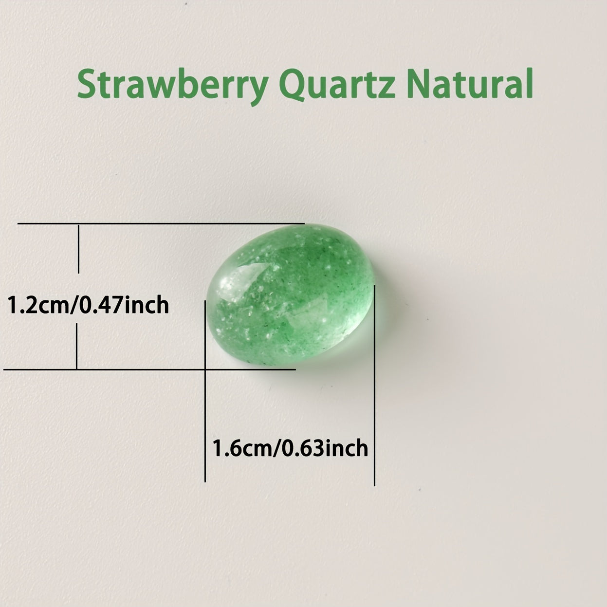 Natural Strawberry Crystal Red Green Egg Ring Bare Stone