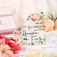 Heart Acrylic Sign Love Memories Wedding Memorial Table Decor