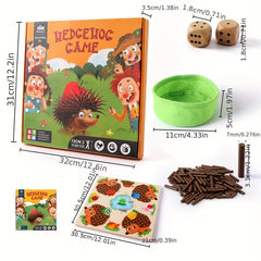 Wooden Hedgehog Game Sensory Sticks Sorting Stacking Motor Skills Toy