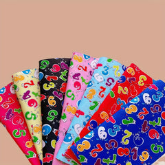 8pcs Arabic Number Series Fabric Pack for DIY Sewing Crafts