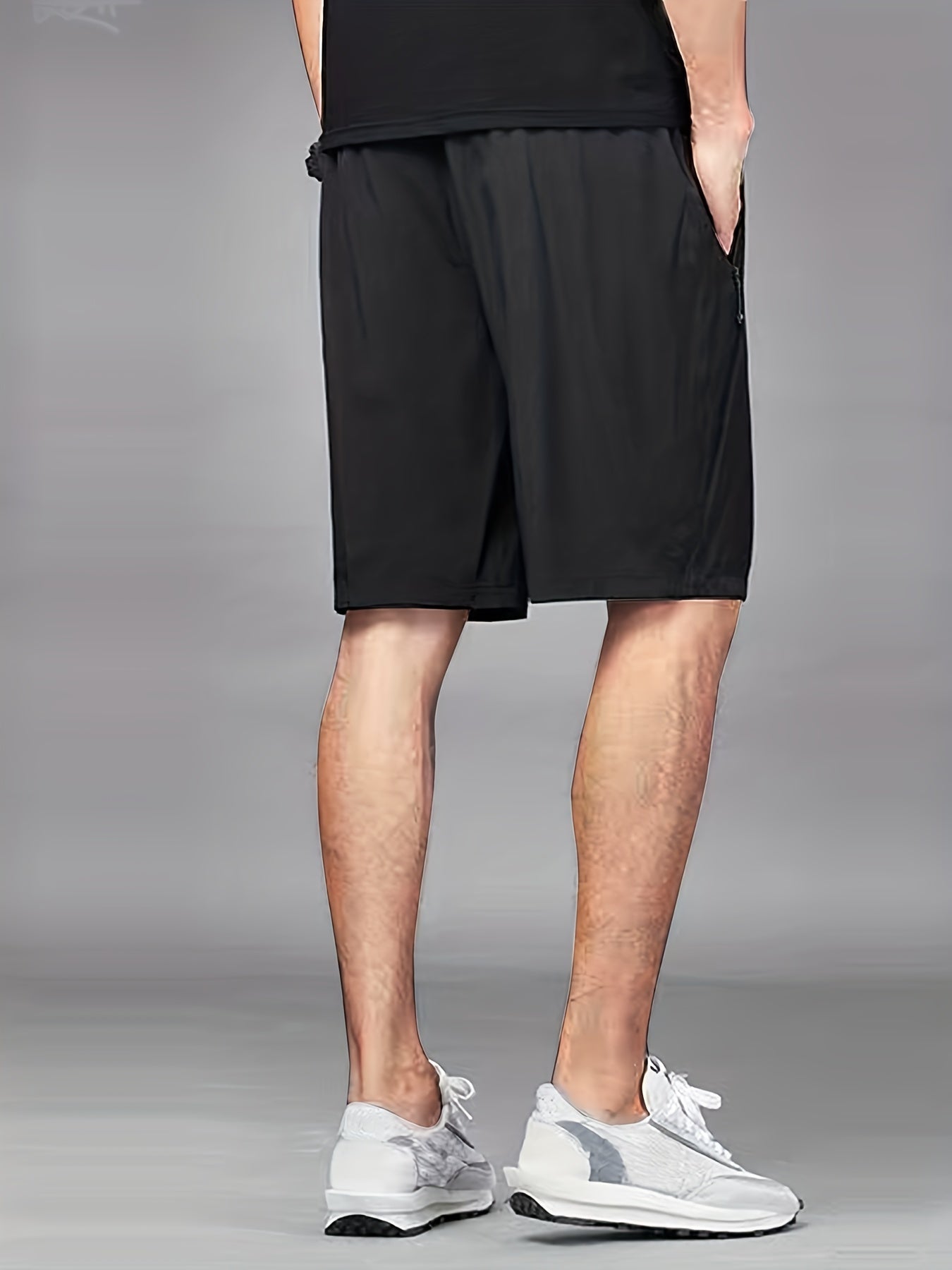 Men's Drawstring Sport Shorts with Zipped Pocket