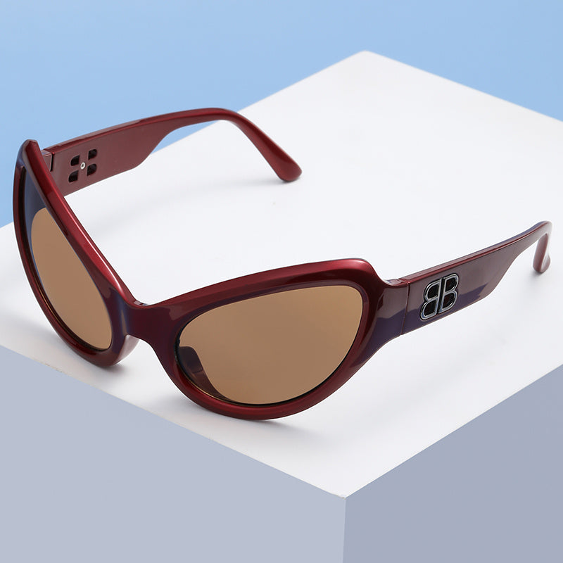 Y2K Cat Eye Frame Sunglasses with Packaging Box