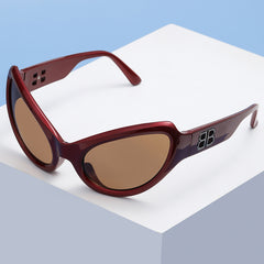 Y2K Cat Eye Frame Sunglasses with Packaging Box