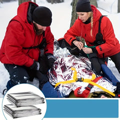 2pcs Camping First Aid Foil Blankets Insulated Waterproof Windproof